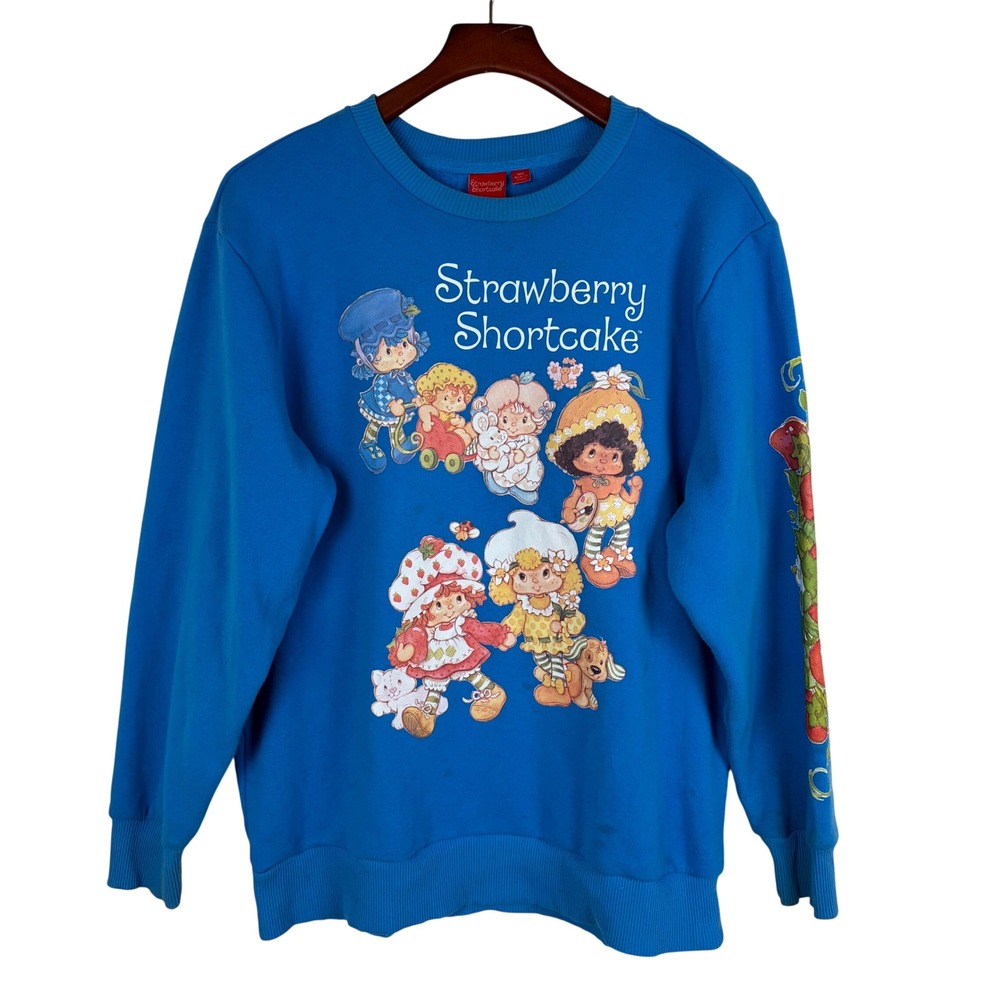 80's Strawberry Shortcake Sweatshirt Sz M Oversized Kidcore Graphic Grunge Cozy